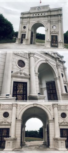 上海总商会门楼▲效果图▲十六铺码头大门五号仓库江海轮船本期置景